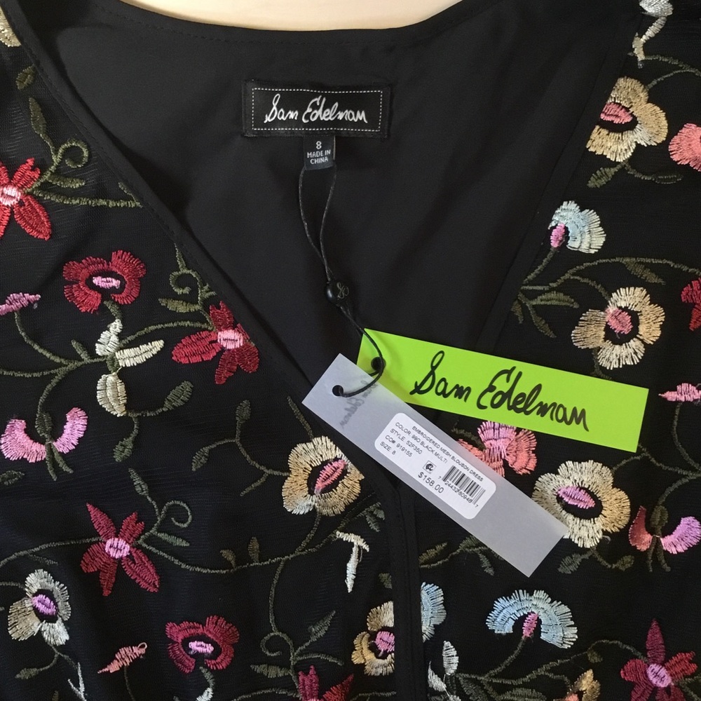 Sam Eldeman Embroidered Dress
